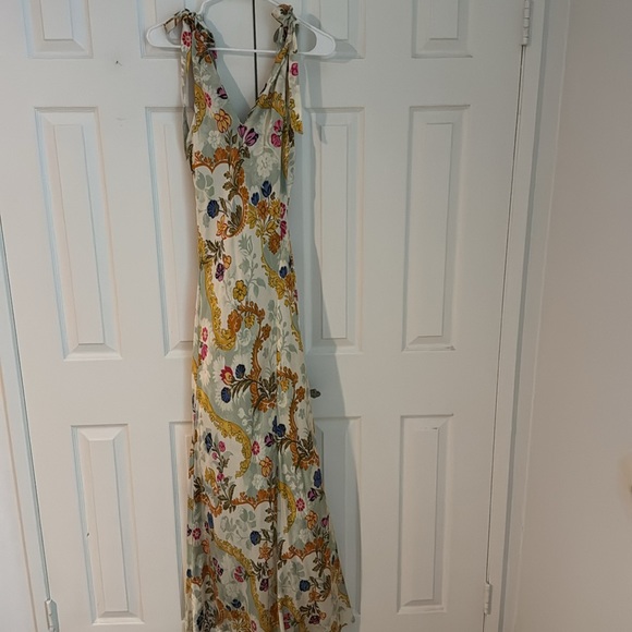 Reformation Women's Metallic Pernille Silk Dress - Picture 5 of 6